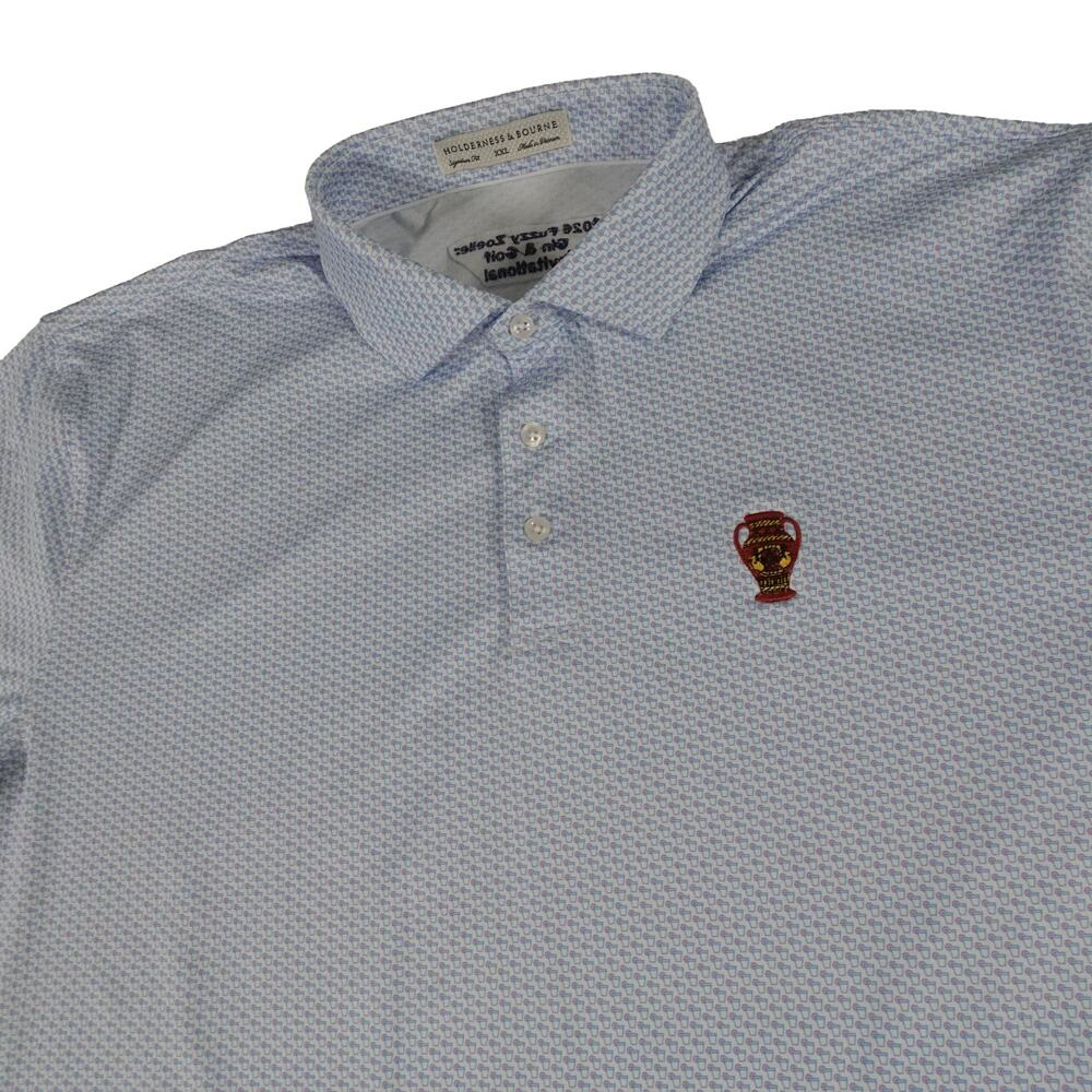 Fuzzy Zoeller Invitational Holderness Bourne Geometric Drinks Golf Polo Mens XXL